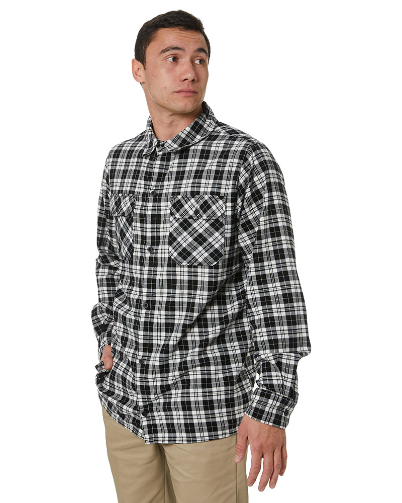 Midwest Flannel LS Shirt - White