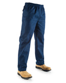 Drill Elastic Waist Pants - Navy