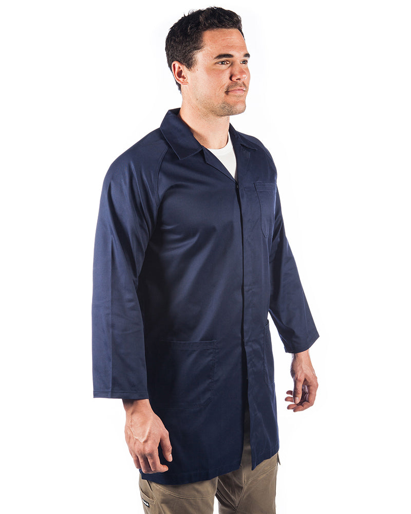 Polyester cotton dust coat (Lab Coat) - Navy