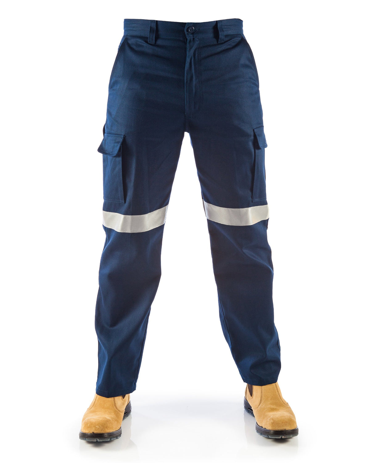 DNC Cotton Drill Cargo Pants With 3M R/Tape Navy Buy Online