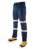 Middle Weight Double hoops Taped Pants - Navy