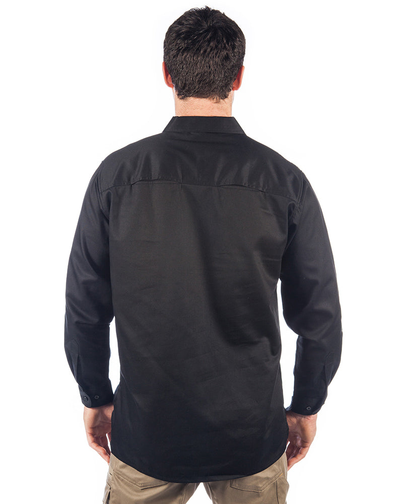 Three Way Cool Breeze Work Shirt Long Sleeve - Black