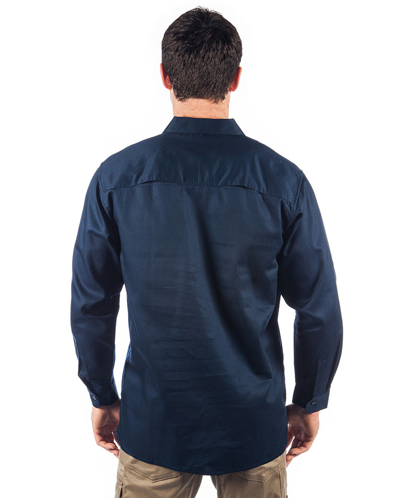 Three Way Cool Breeze Work Shirt Long Sleeve - Navy