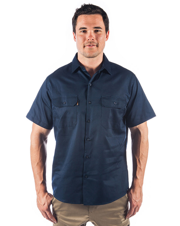 Cool-Breeze Work Shirt Short-Sleeve - Navy