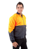 Two Tone Flying Jacket - Orange/Navy