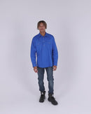 Closed Front Cotton Twill Shirt LS - Cobalt Blue