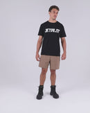 Rack Elastic Waist Hybrid Short - Brindle