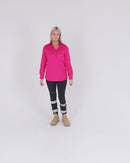 Ladies Closed Front Shirt LS - Pink