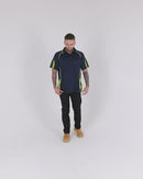 Galaxy Sublimated Polo - Navy/Yellow