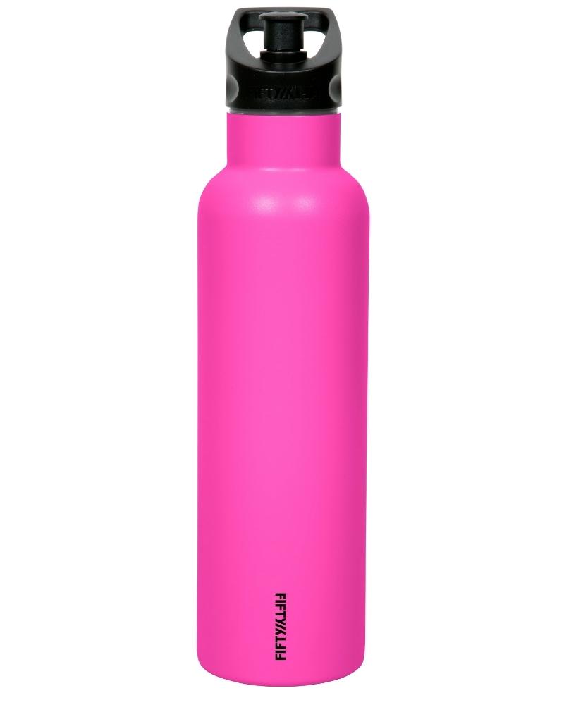 621ml Bottle With Black Sports Lid - Lipstick Pink