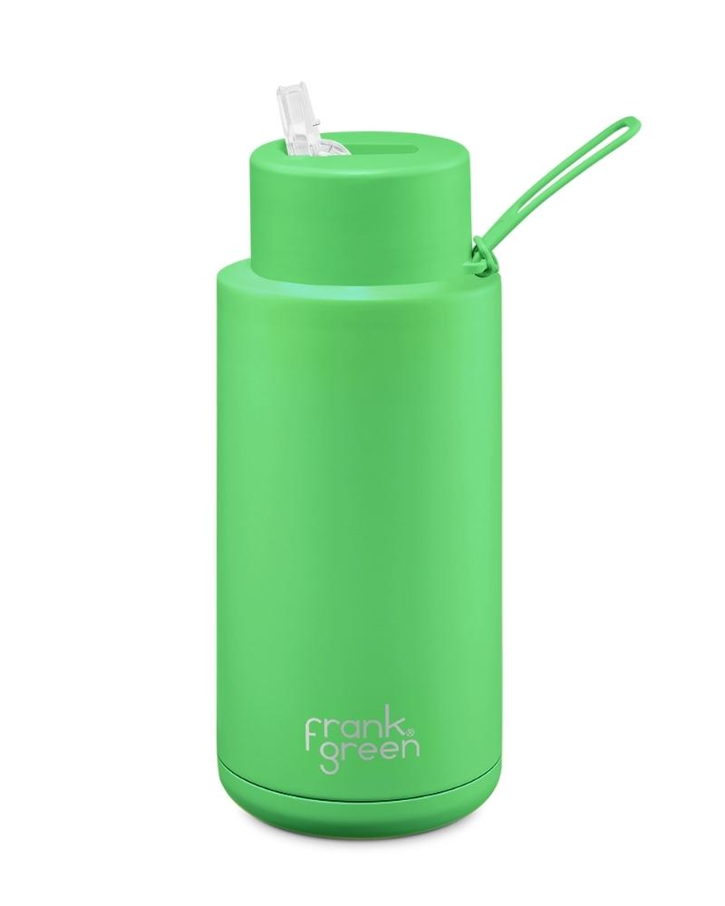 Frank Green 34oz Reusable Bottle Straw Lid Neon Green Buy Online