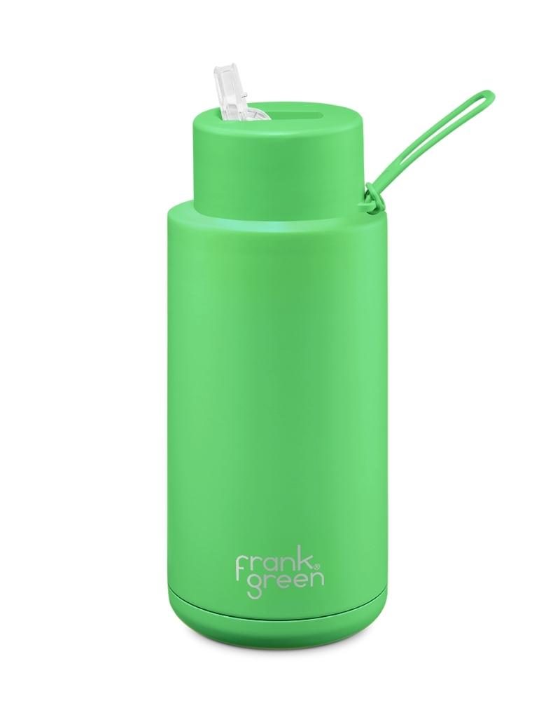 34oz Reusable Bottle Straw Lid - Neon Green