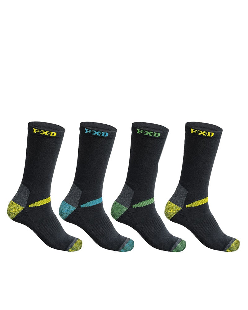 FXD SK-2 Assorted 4PK Socks - Black | Buy Online