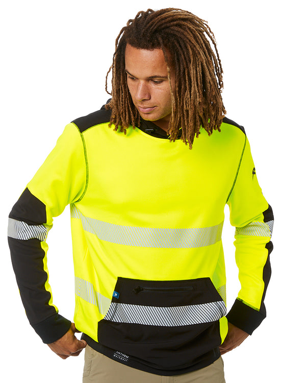 Hi Vis Taped Tech Hoodie - Yellow