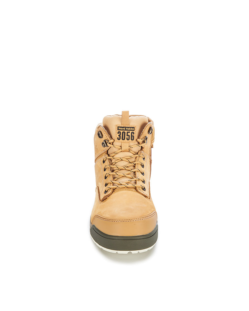 3056 Lace Zip Safety Boot - Wheat