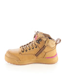 Womens 3056 Zip Side Safety Boot - Wheat