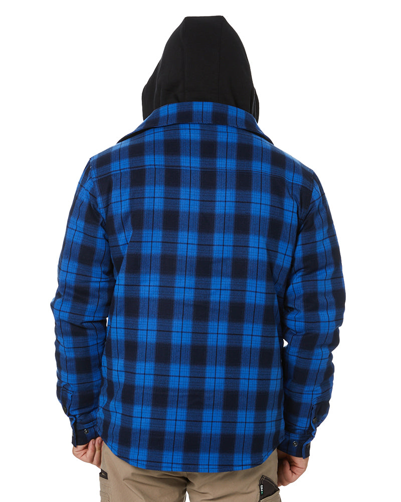 Jetpilot Quilted Flannel Jacket - Blue | Buy Online
