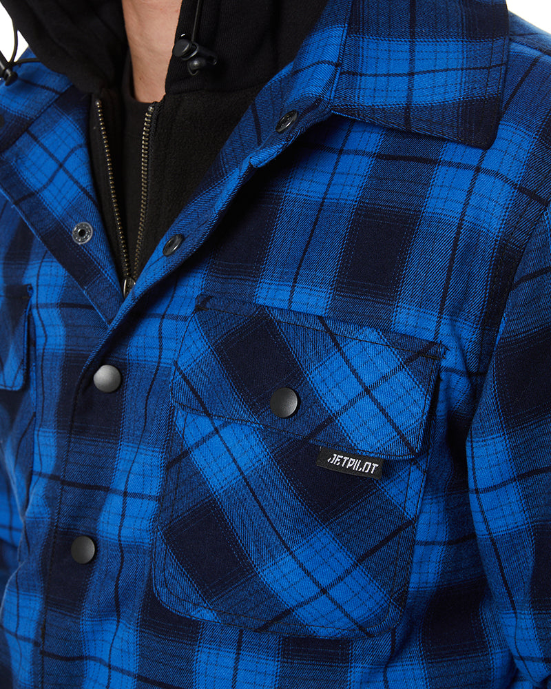 Quilted Flannel Jacket - Blue
