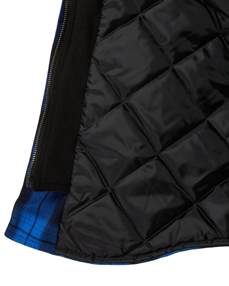 Quilted Flannel Jacket - Blue