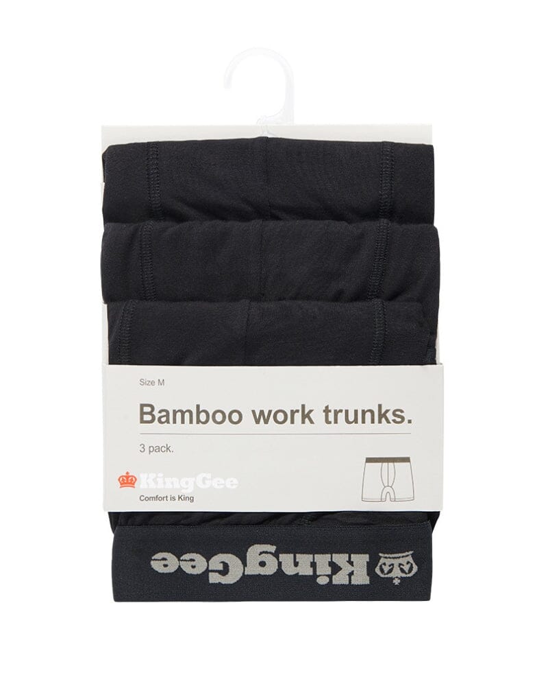 Bamboo Work Trunk 3 Pack - Black