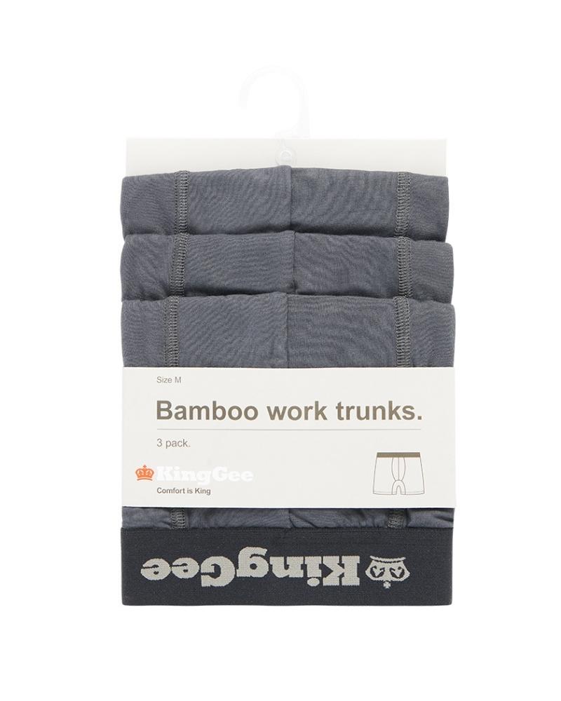 Bamboo Work Trunk 3 Pack - Charcoal