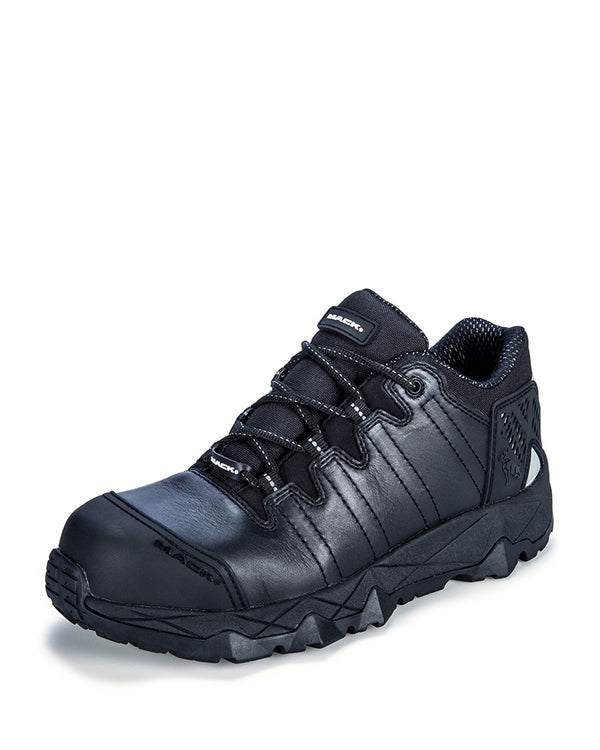 Power Lace Up Safety Shoe - Black