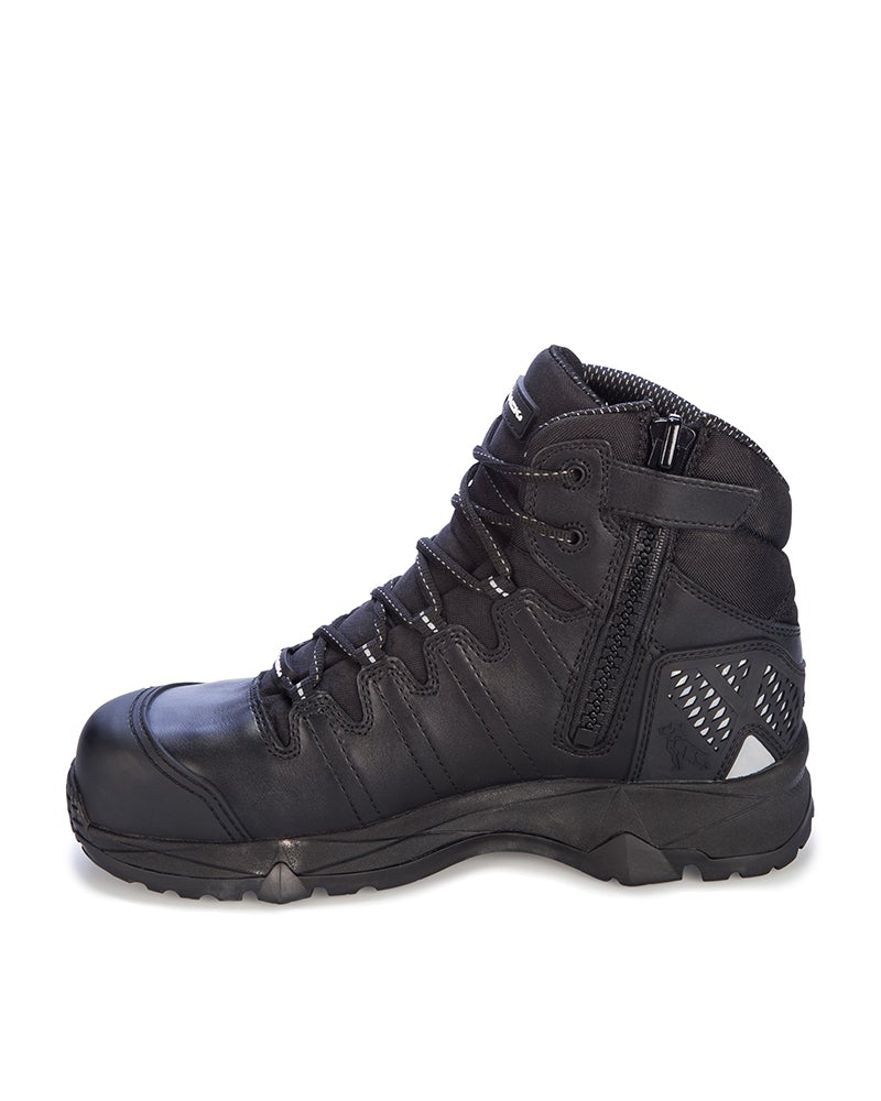 Octane Boot Mack Octane Lace Up Safety Boot with Zip - Black | Buy Online