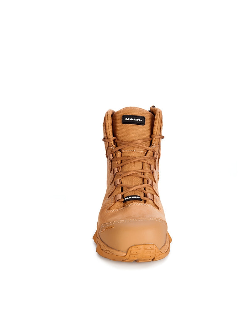 Octane Lace Up Safety Boot with Zip - Honey