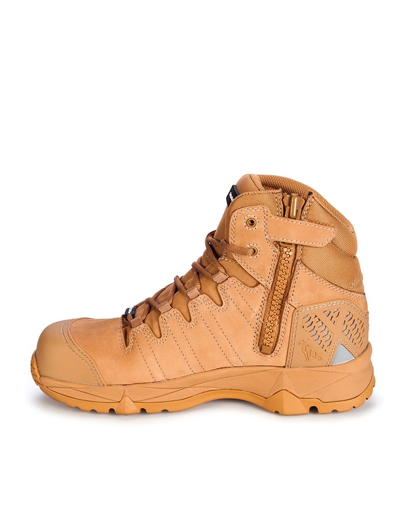 Octane Boot Mack Octane Lace Up Safety Boot with Zip - Honey | Buy Online