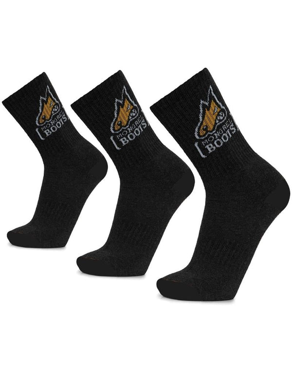 3 Pack Bamboo Socks - Black