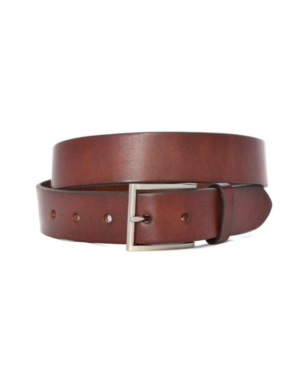 Stavros Leather Belt - Dark Tan