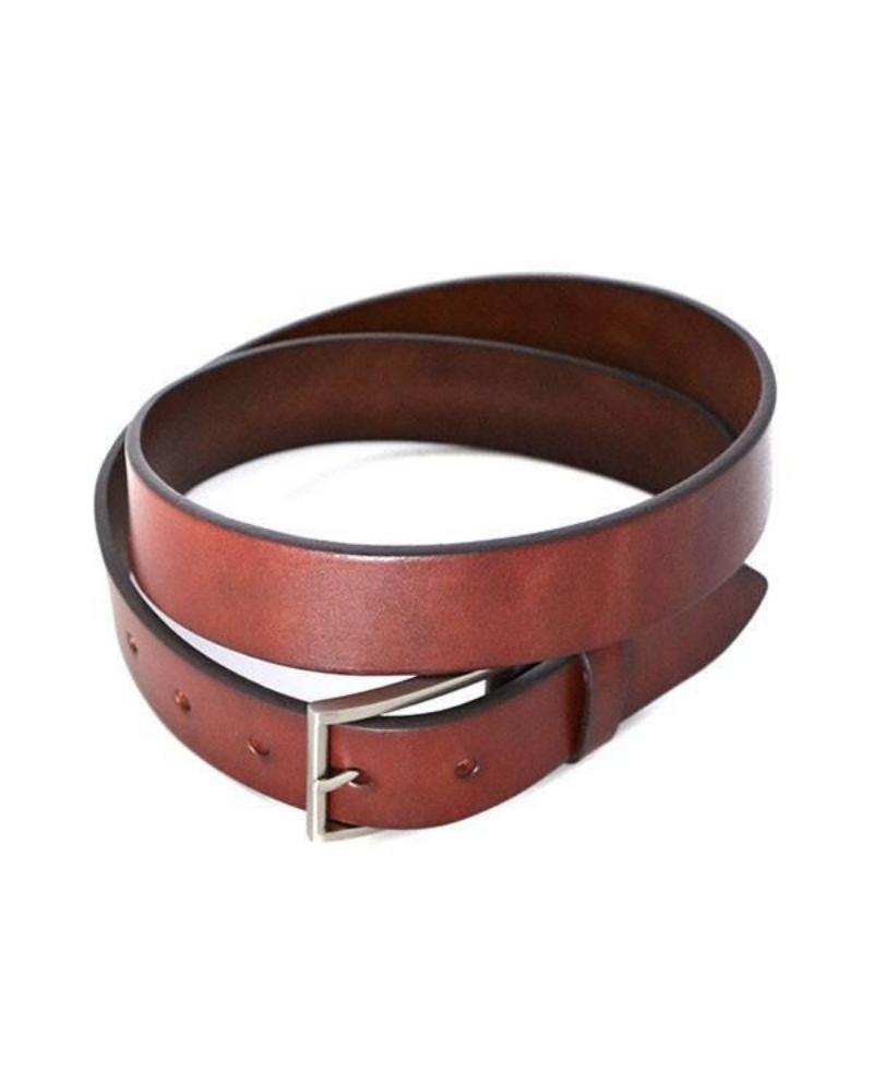 Stavros Leather Belt - Dark Tan