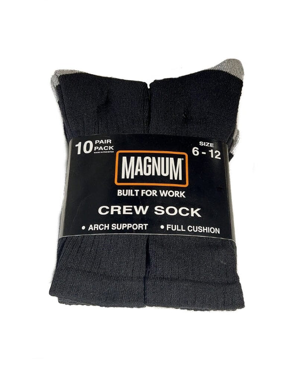 10 Pack Crew Sock - Black