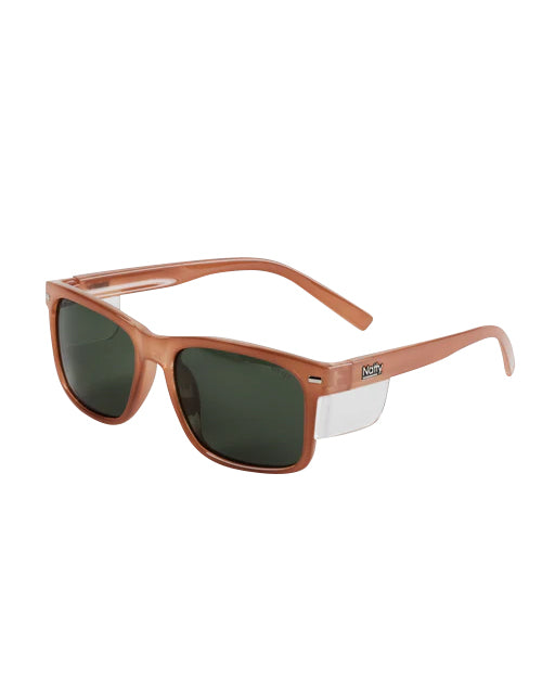 Kenneth Polarised Safety Glasses - Caramel/Smoke