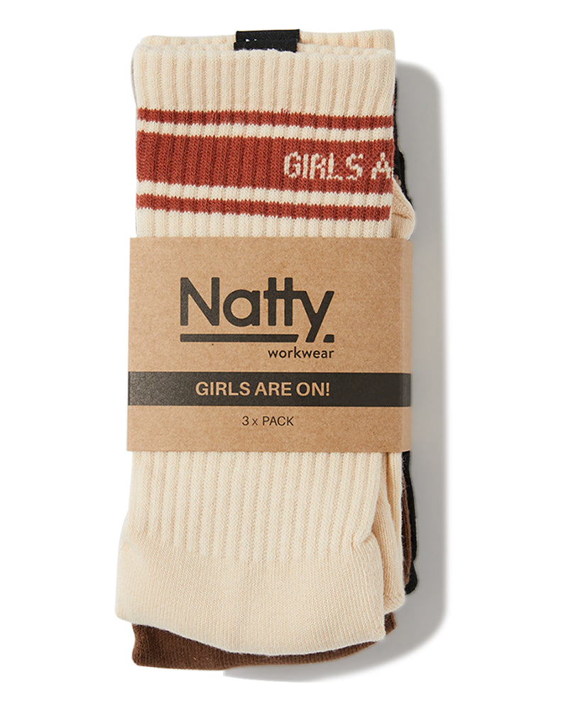 Girls Are On Socks 3 Pack - Multi