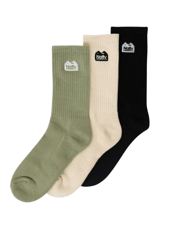 Mens Site Socks - Olive/Cream/Black