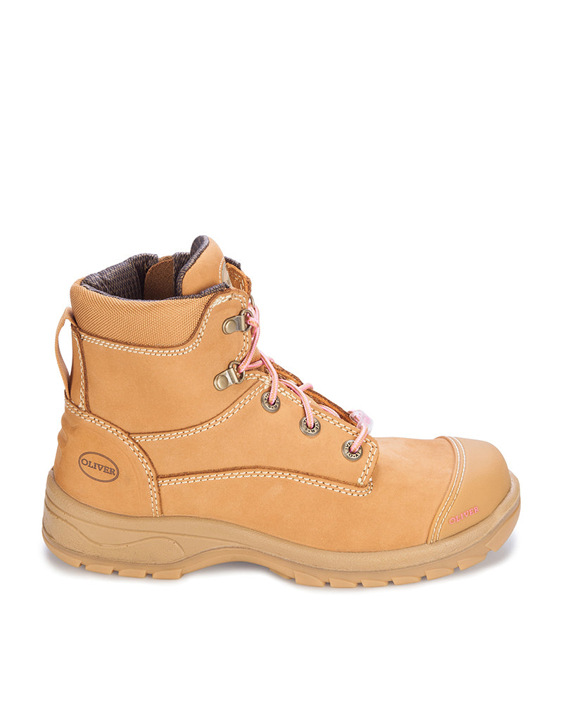 Ladies Zip Side Ankle Boot - Wheat