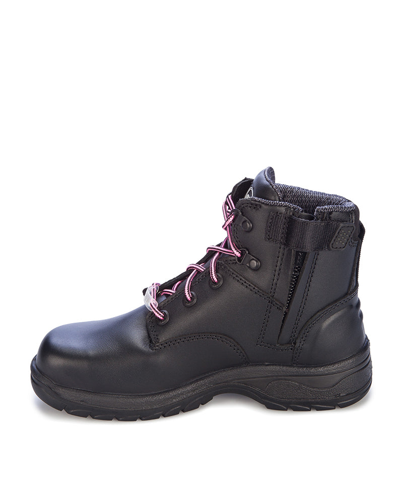 Ladies Zip Side Ankle Boot Black
