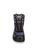 AT 55345Z Zip Side Lace Up Boot - Black