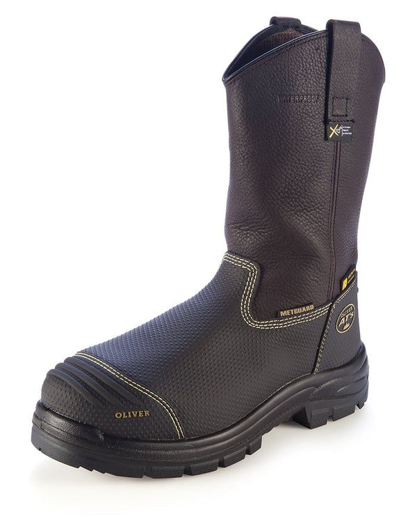 Pull On Waterproof Riggers Boot - Brown
