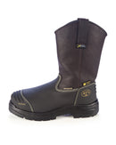 Pull On Waterproof Riggers Boot - Brown