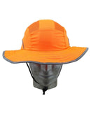 Wide Brim Bump Hat - Orange