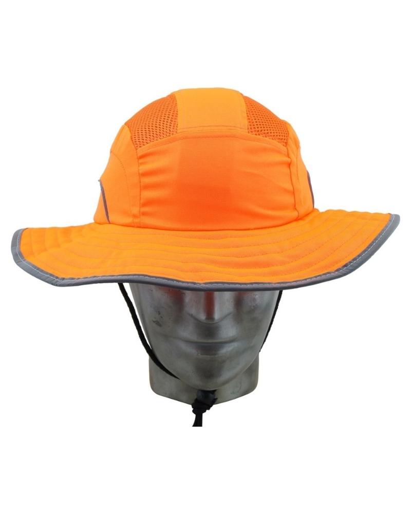 Wide Brim Bump Hat - Orange