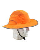Wide Brim Bump Hat - Orange
