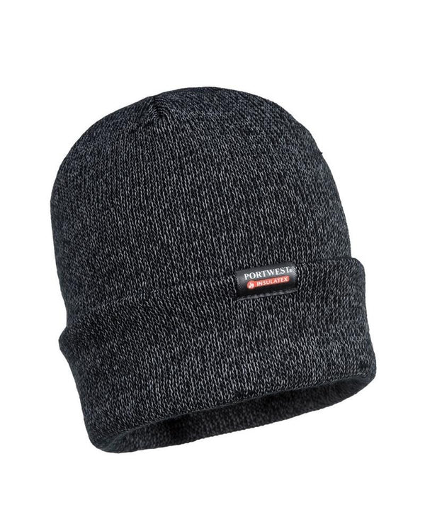 Reflective Knit Beanie Insulatex Lined Lined - Black
