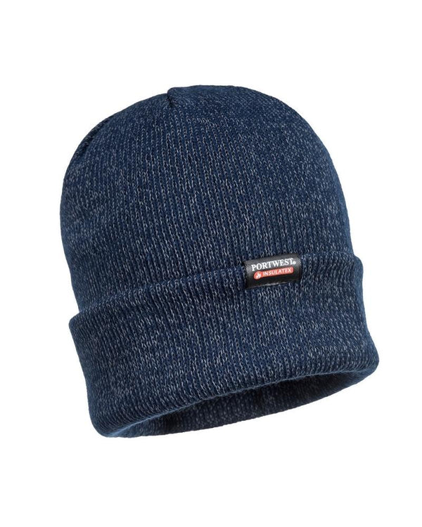 Reflective Knit Beanie Insulatex Lined Lined - Navy