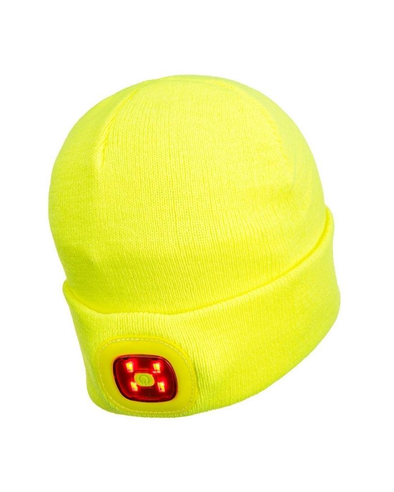 Rechargeable Twin LED Beanie - Yellow