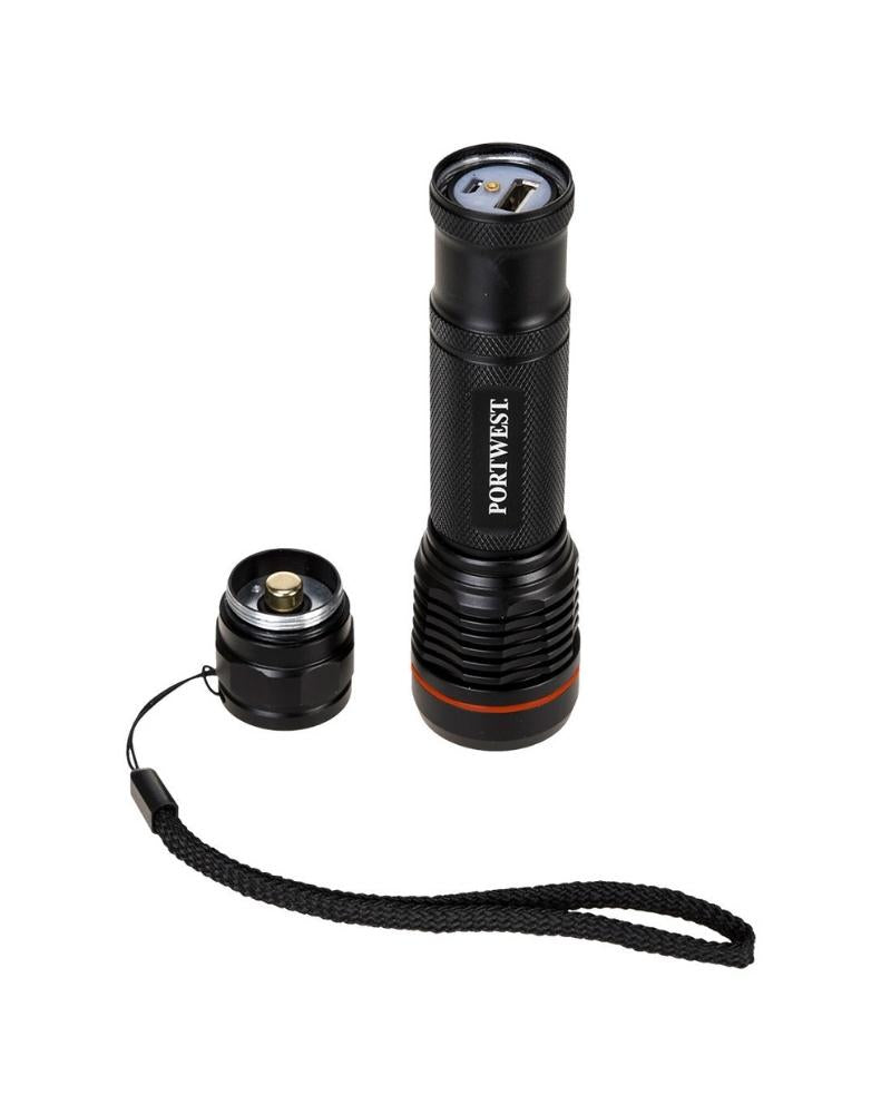 USB Rechargeable Torch - Black