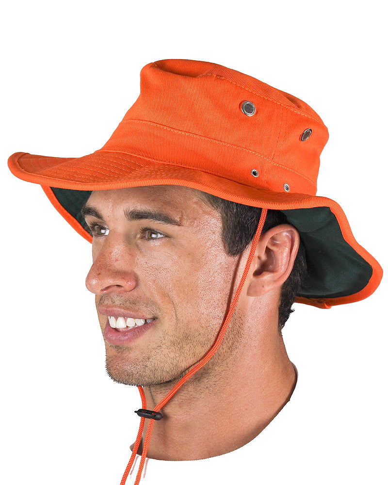 Wide Brim Hat - Orange