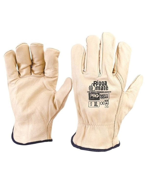 Riggamate Cow Grain Gloves - Beige